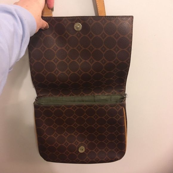 Fossil Geometric Brown Tan Crossbody Bag - Picture 3 of 7